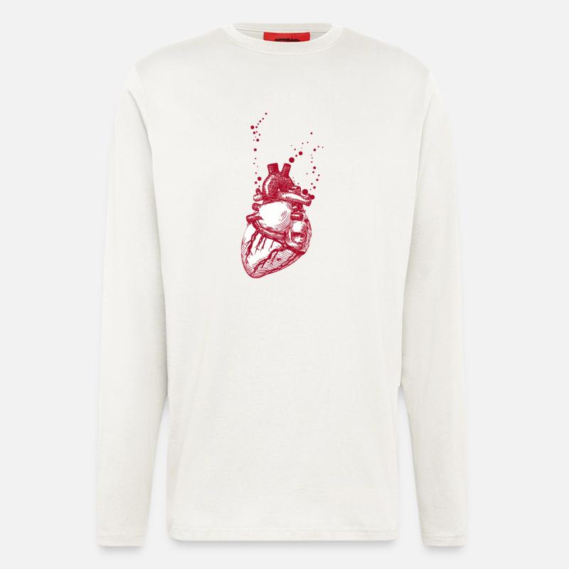 Echtes Herz - Langarmshirt - made by SPREAD  - OFF WHITE