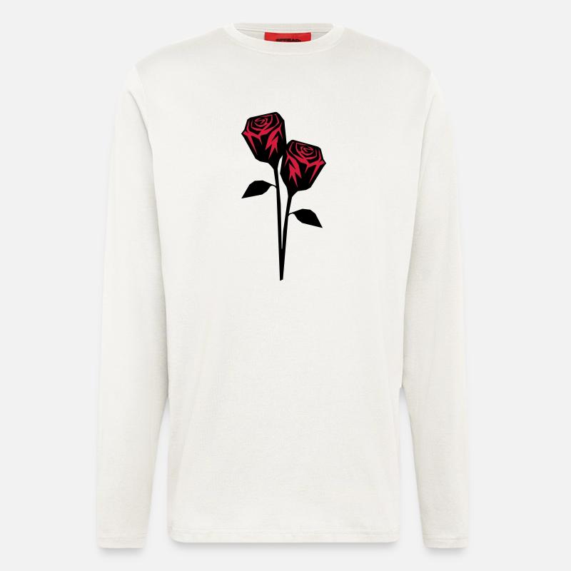 roses design - Langarmshirt - made by SPREAD  - OFF WHITE