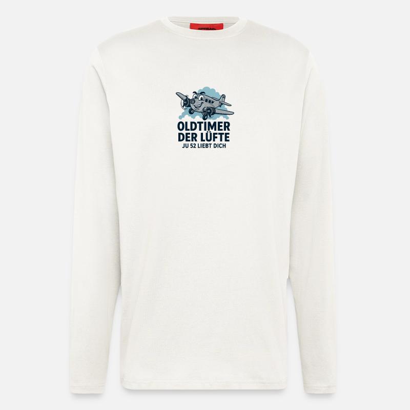 Oldtimer der Lüfte Ju52 - Langarmshirt - made by SPREAD  - OFF WHITE