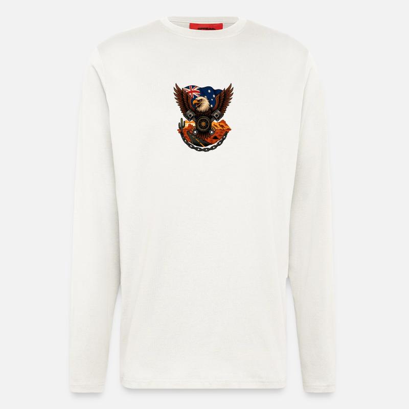 Australian Eagle Motorized - Longsleeve - made by SPREAD  - OFF WHITE