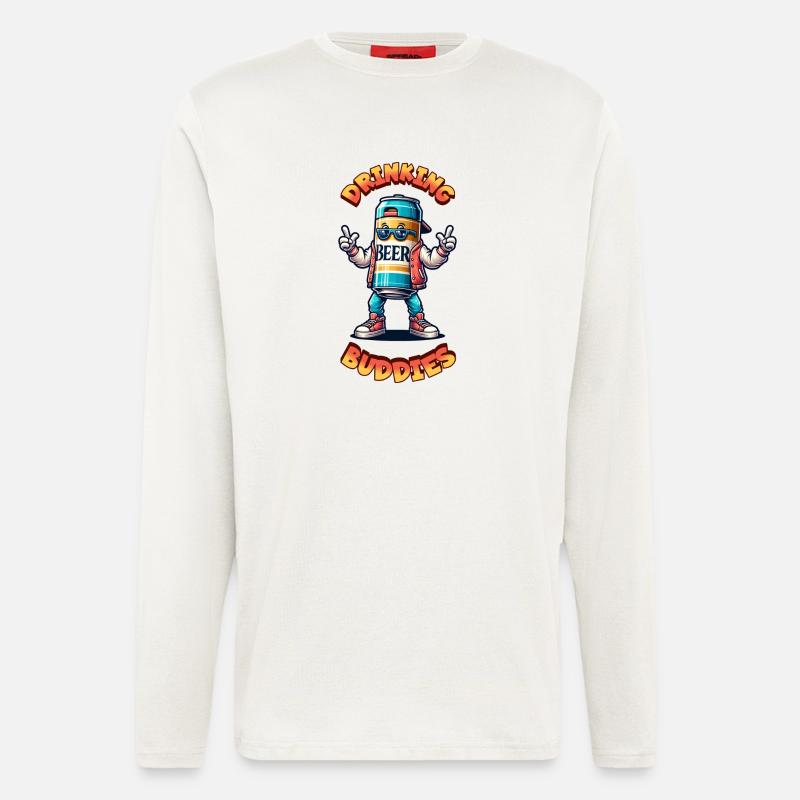 Drinking Buddies - Langarmshirt - made by SPREAD  - OFF WHITE