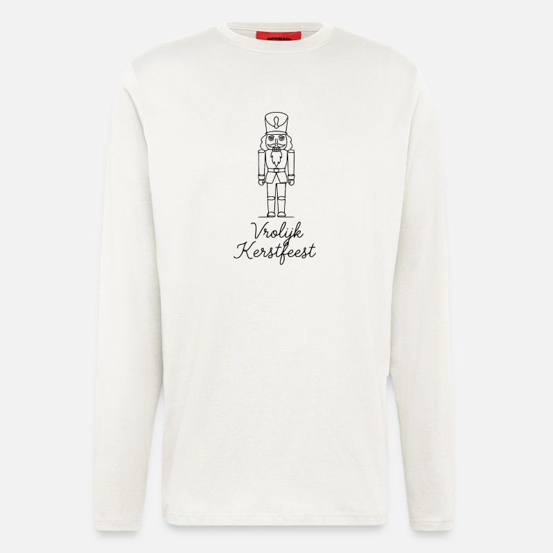 Vrolijk Kerstfeest Nußknacker Weihnachten - Langarmshirt - made by SPREAD - OFF WHITE