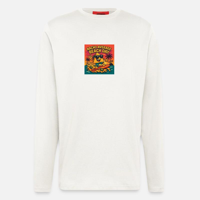 Nacho Average Beach Day Design - Langarmshirt - made by SPREAD  - OFF WHITE