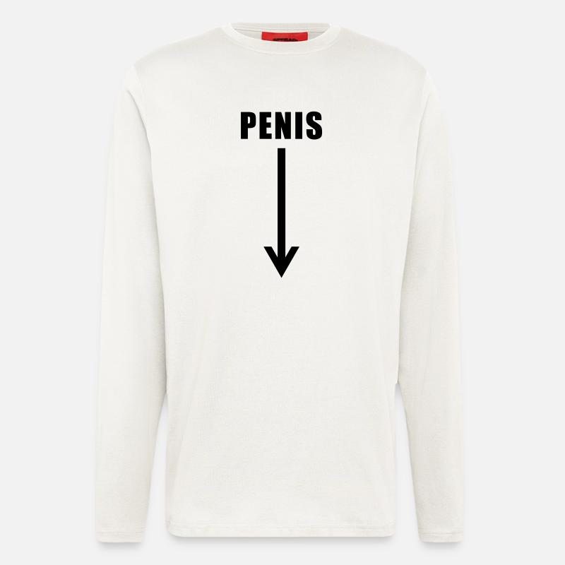 penis down there - Langarmshirt - made by SPREAD  - OFF WHITE