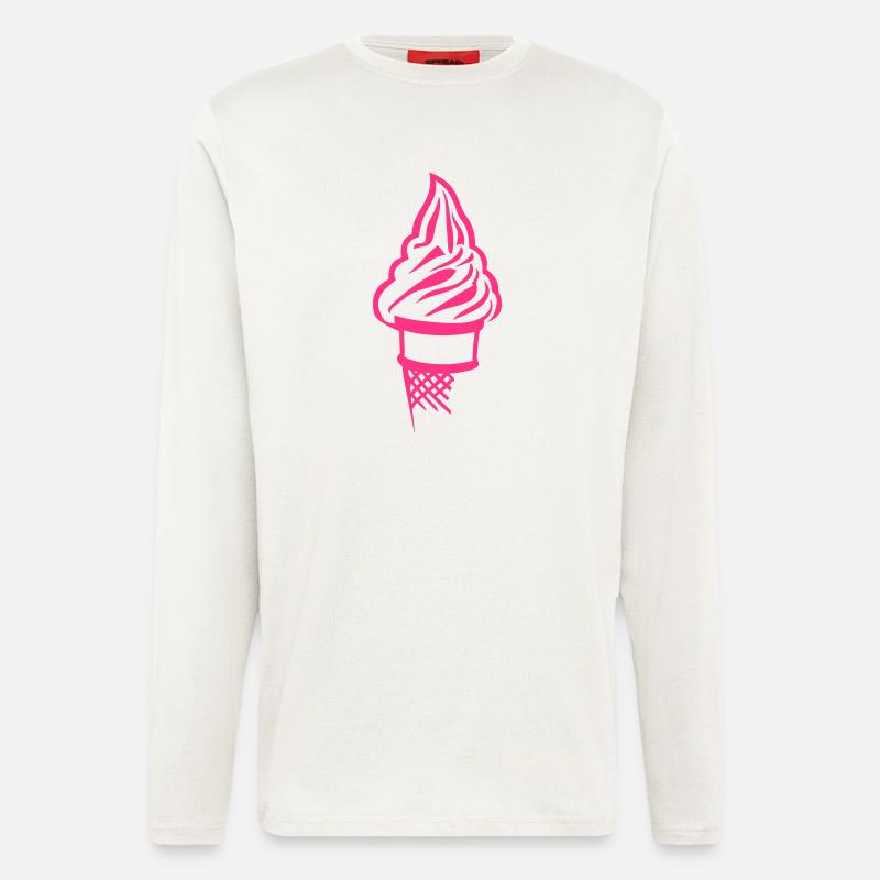 Eis Eis-Kegel 18 - Langarmshirt - made by SPREAD  - OFF WHITE