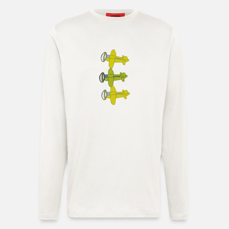 flugzeug 3fach - Langarmshirt - made by SPREAD  - OFF WHITE