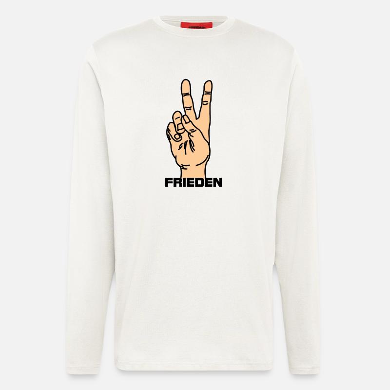 Handgeste deutsch Hautton - Langarmshirt - made by SPREAD  - OFF WHITE