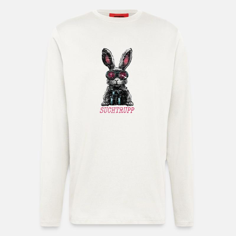 Ostern Suchtrupp Cooler Osterhase - Langarmshirt - made by SPREAD  - OFF WHITE