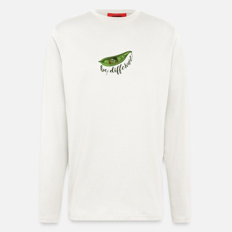 Erbse Hipster different 2 - Langarmshirt - made by SPREAD  - OFF WHITE