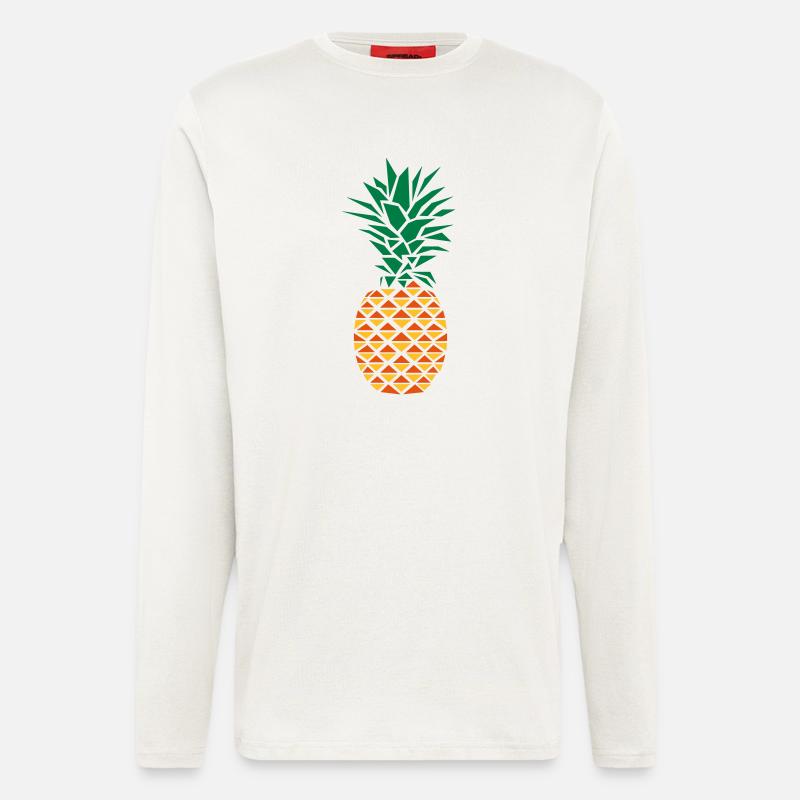 Pineapple (Geometric Style) - Langarmshirt - made by SPREAD  - OFF WHITE