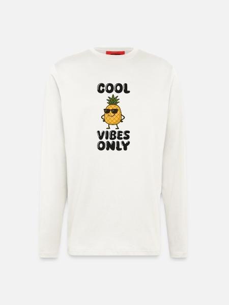 ananas comic - Langarmshirt - made by SPREAD - OFF WHITE