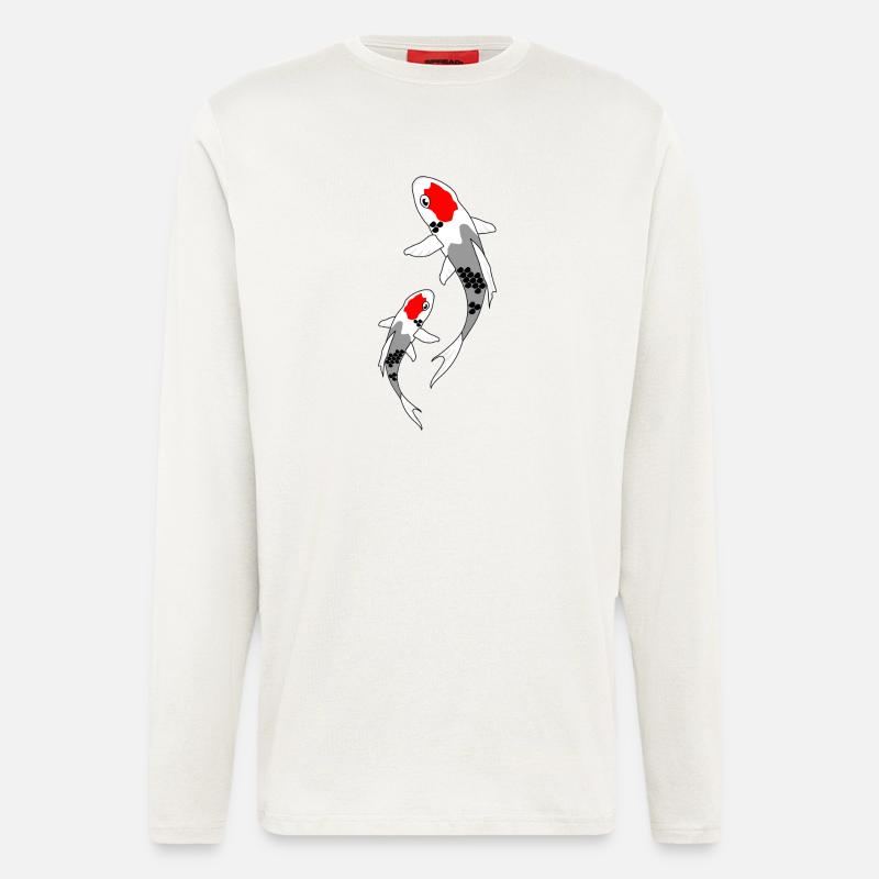 Koi rot - Langarmshirt - made by SPREAD  - OFF WHITE