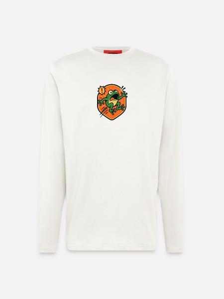 Panic Frog badge - Longsleeve - made by SPREAD - OFF WHITE