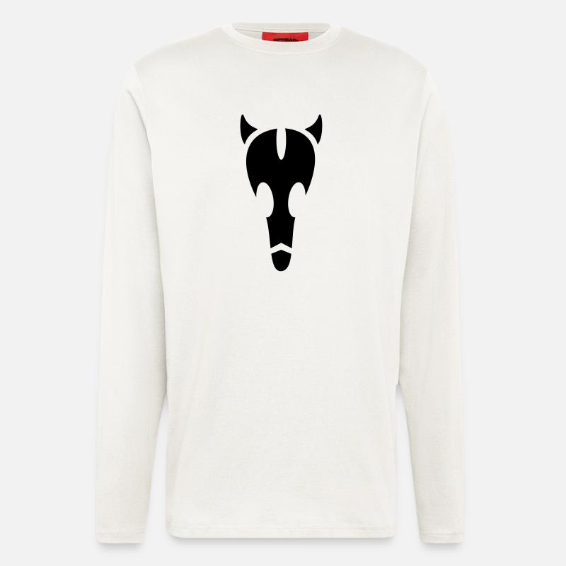 Alien Stier Schädel - Langarmshirt - made by SPREAD  - OFF WHITE