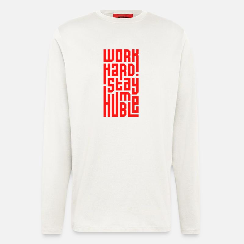 Work Hard Stay Humble - Longsleeve - made by SPREAD  - OFF WHITE