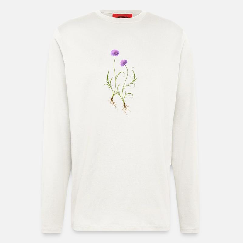 Meadow Flower Nature Illustration - Longsleeve - made by SPREAD  - OFF WHITE