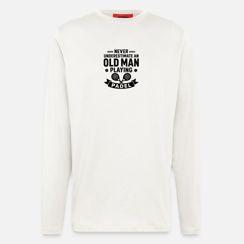 Playing Padel - Longsleeve - made by SPREAD  - OFF WHITE