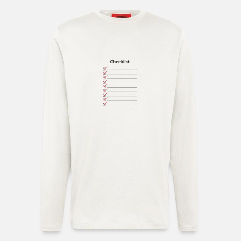 Checklist - Langarmshirt - made by SPREAD  - OFF WHITE