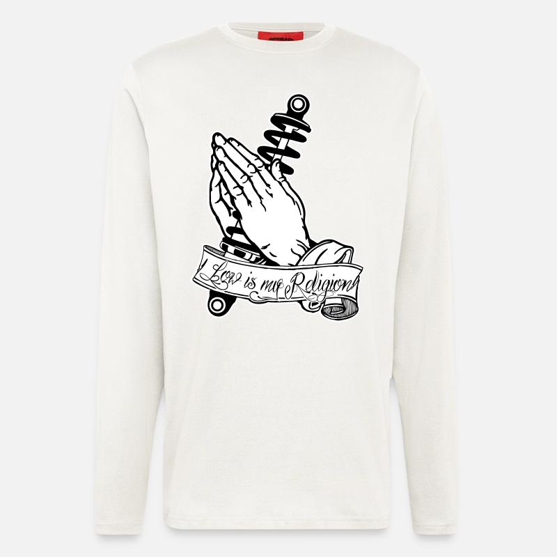 Praying Hands coilovers - Langarmshirt - made by SPREAD  - OFF WHITE