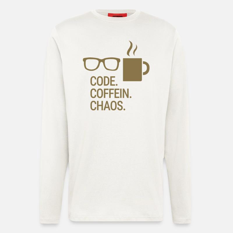Code. Coffein. Chaos. - Longsleeve - made by SPREAD  - OFF WHITE