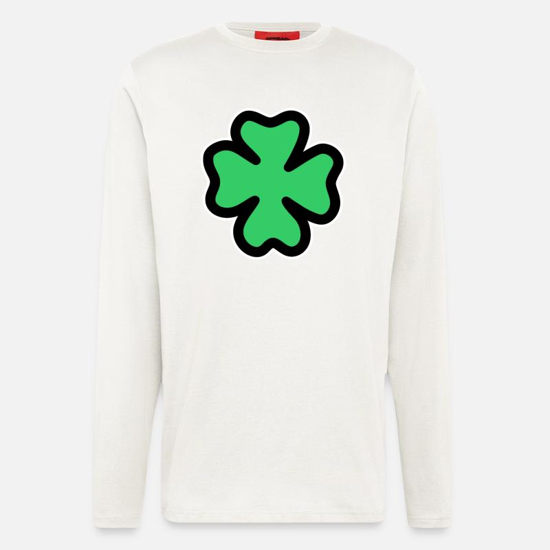 vierblättriges Kleeblatt - Langarmshirt - made by SPREAD  - OFF WHITE