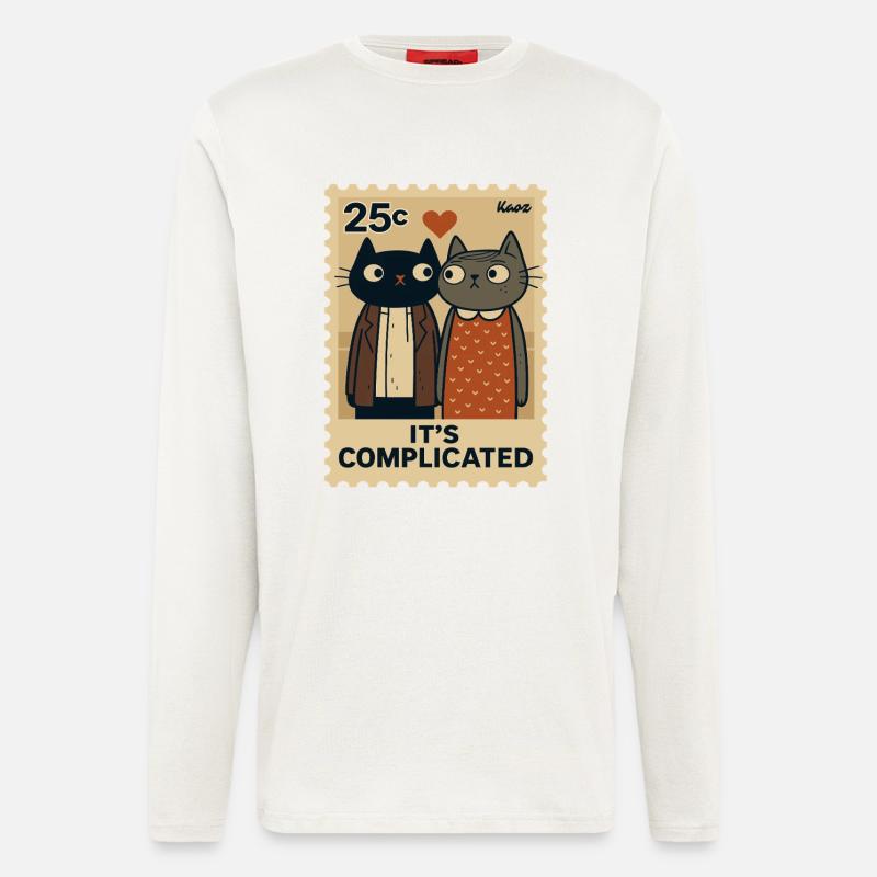 with a red heart - Longsleeve - made by SPREAD  - OFF WHITE