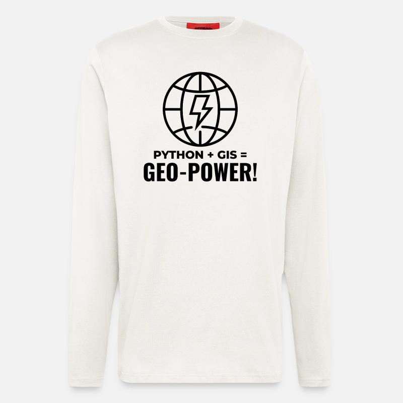 Python GIS Geo-Power Programming Geospatial - Longsleeve - made by SPREAD  - OFF WHITE