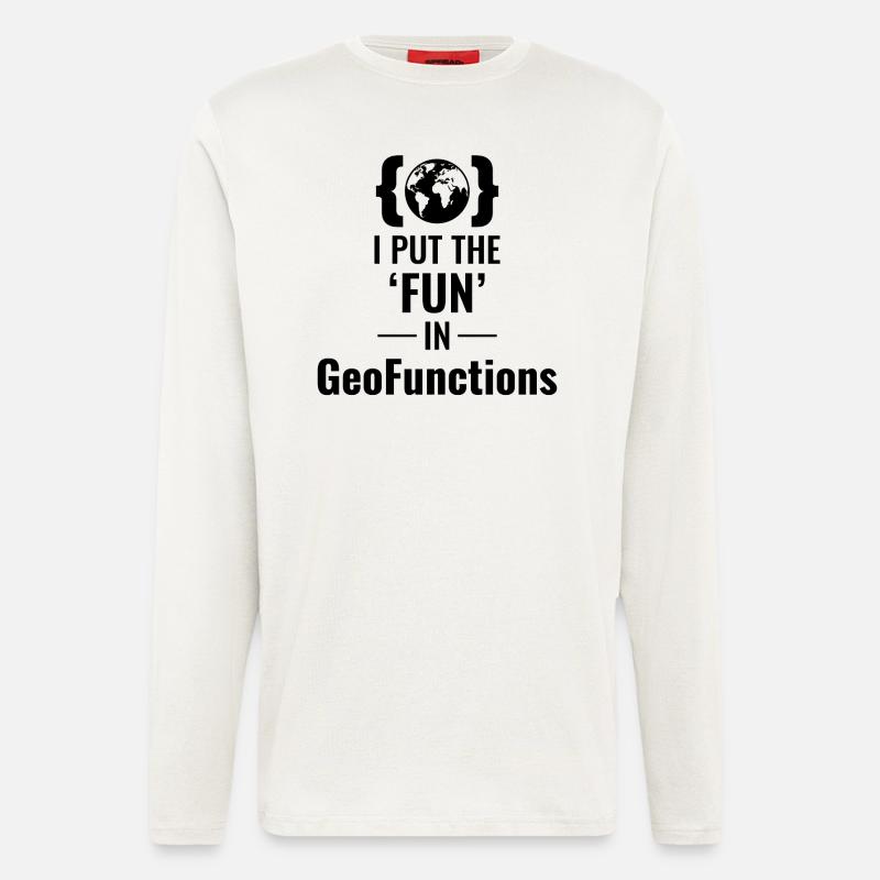 GeoFunctions GIS Programming Developer Fun - Longsleeve - made by SPREAD  - OFF WHITE