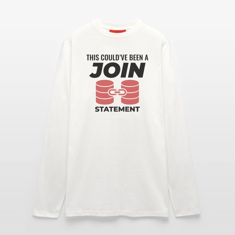 SQL Join Database, instruction de programmation des données Manches longues bio décontracté fabriqué en UE