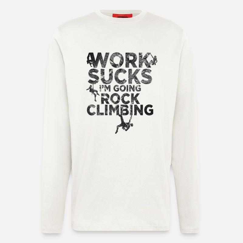 klettern boulder Kletterer klettergurt Geschenk - Langarmshirt - made by SPREAD  - OFF WHITE