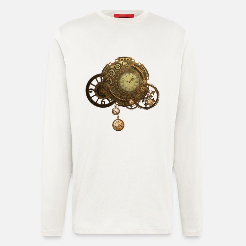 Wunderbare steampunk Design - Langarmshirt - made by SPREAD  - OFF WHITE