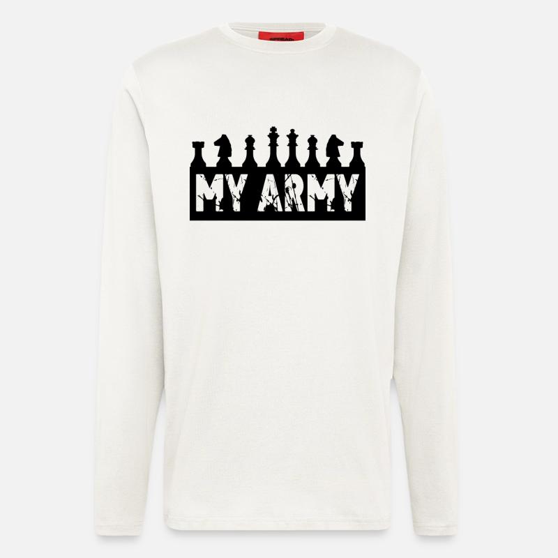 Chess chess player gift - Longsleeve - made by SPREAD  - OFF WHITE