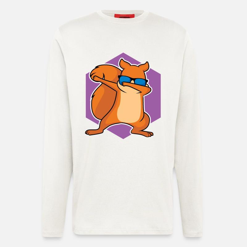Dabbing Squirrel - Design - Longsleeve - made by SPREAD  - OFF WHITE