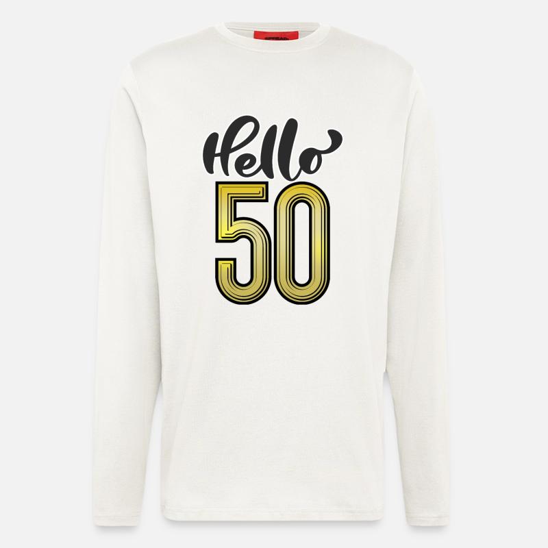 Hello 50 - Langarmshirt - made by SPREAD  - OFF WHITE