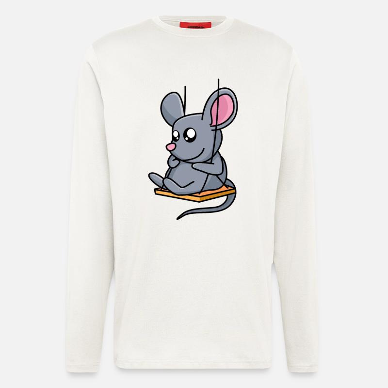 Mäuseschaukel - Langarmshirt - made by SPREAD  - OFF WHITE