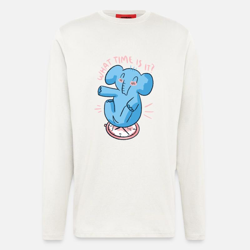 Elephant Clock - Longsleeve - made by SPREAD  - OFF WHITE