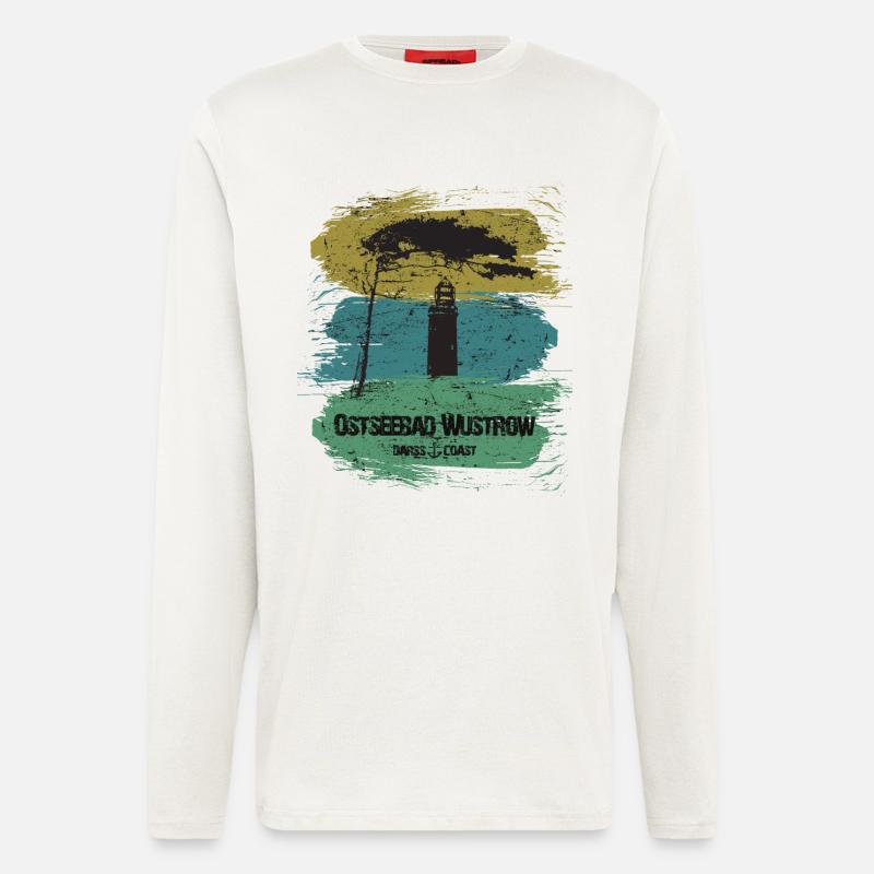 Wustrow Ostsee - DarssCoast - Halbinsel Darss - Langarmshirt - made by SPREAD  - OFF WHITE