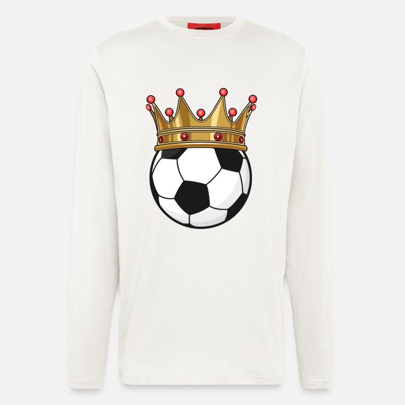 Fußball Krone - Langarmshirt - made by SPREAD - OFF WHITE