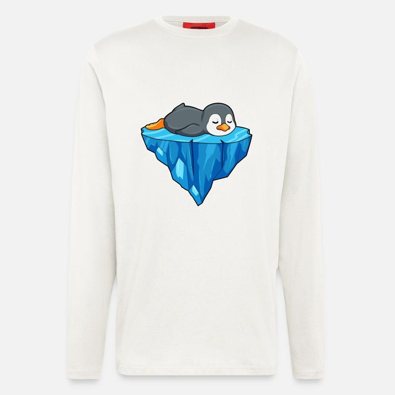 Pinguin Eisscholle - Langarmshirt - made by SPREAD - OFF WHITE