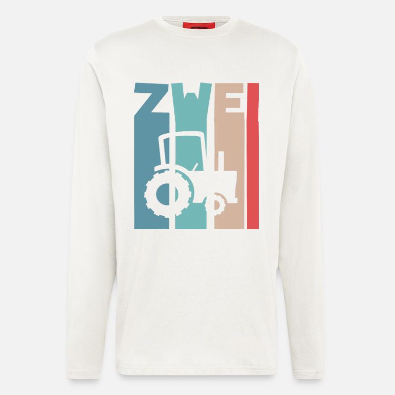 2. Jahre Kinder Traktor - Langarmshirt - made by SPREAD  - OFF WHITE