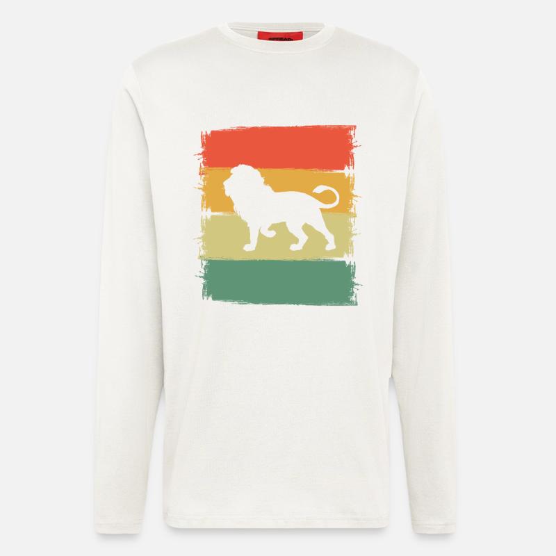 Löwe - Langarmshirt - made by SPREAD  - OFF WHITE