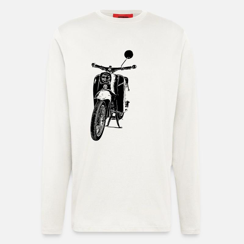Schwalbe Moped - Longsleeve - made by SPREAD  - OFF WHITE