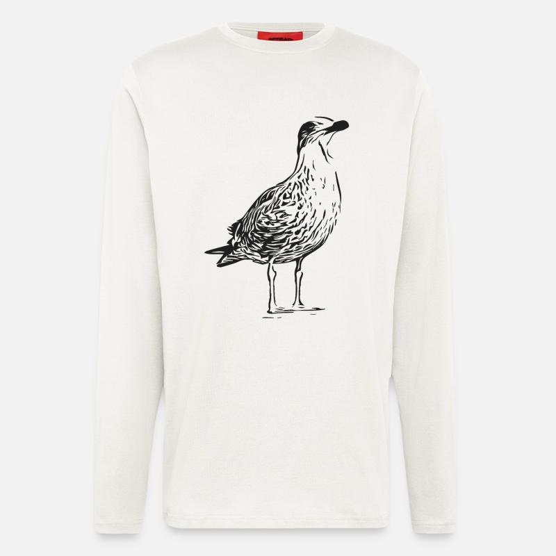 Eine Schöne Möwe - Langarmshirt - made by SPREAD  - OFF WHITE