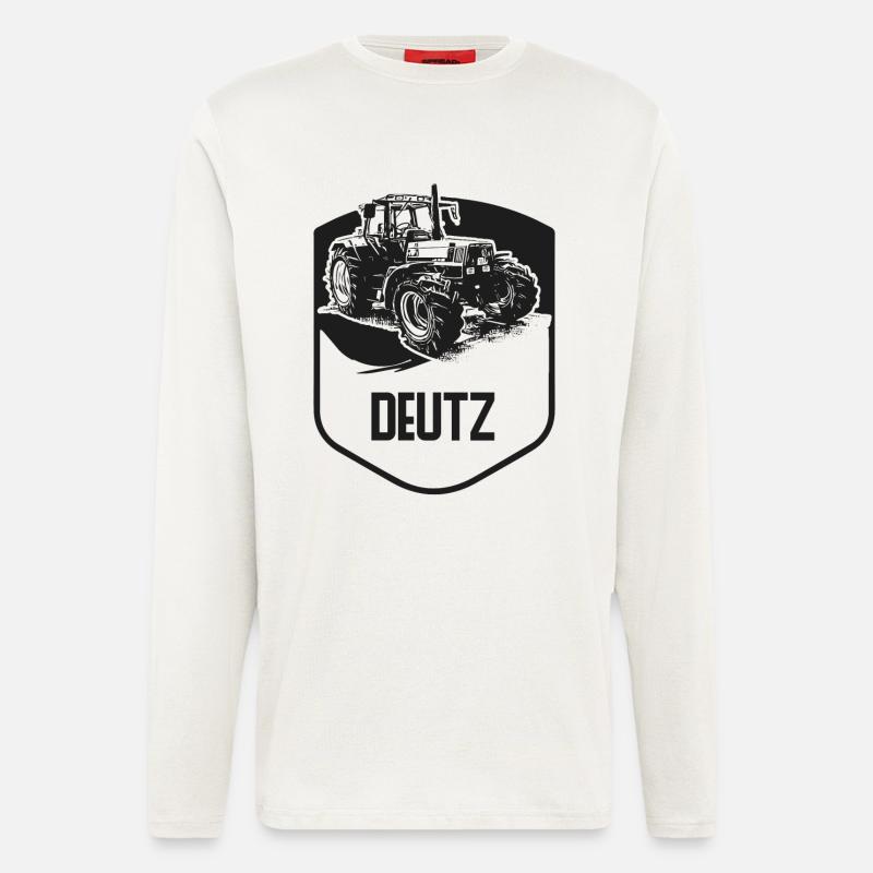 Deutz Traktor Wappen - Langarmshirt - made by SPREAD  - OFF WHITE
