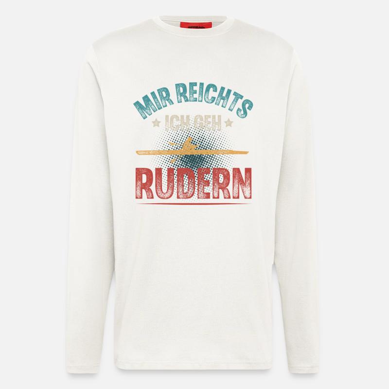 Rudern Ruderer Ruderboot - Langarmshirt - made by SPREAD  - OFF WHITE