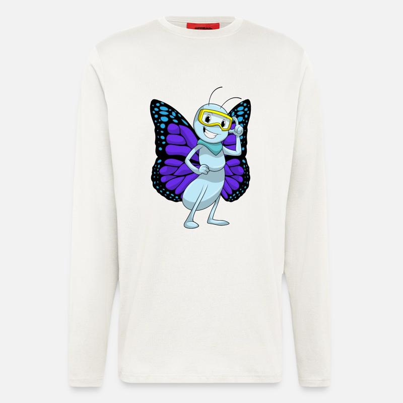 Butterfly Glasses - Longsleeve - made by SPREAD - OFF WHITE