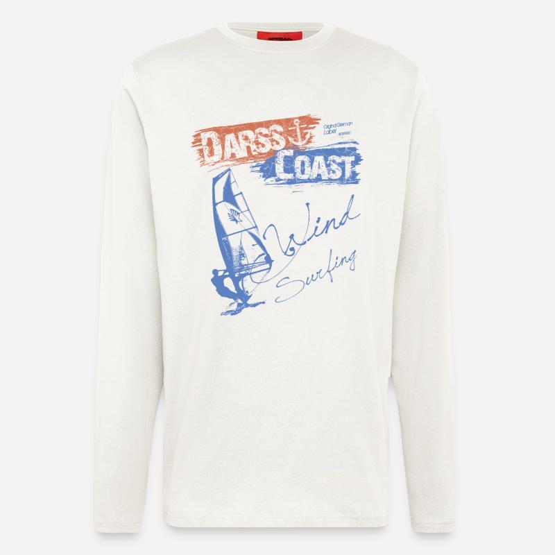 DarssCoast WINDSURFING - SURFER WINDSURFER - Langarmshirt - made by SPREAD  - OFF WHITE