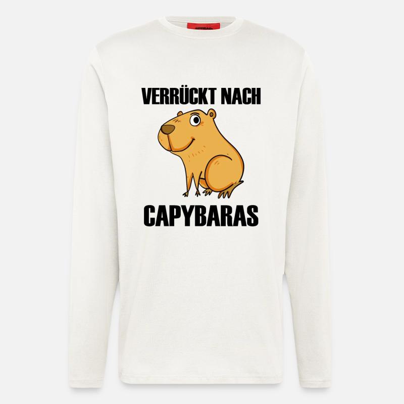 Capybara Wasserschwein - Langarmshirt - made by SPREAD  - OFF WHITE