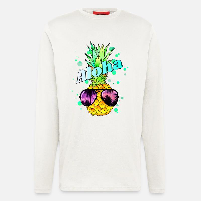 cool pineapple Aloha - Longsleeve - made by SPREAD  - OFF WHITE