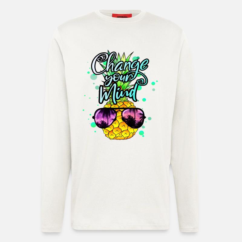 Pineapple change your thinking - Longsleeve - made by SPREAD - OFF WHITE